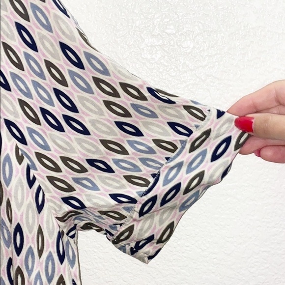 Fossil Short Sleeve Geometric Crewneck Shift Dress - Picture 3 of 8